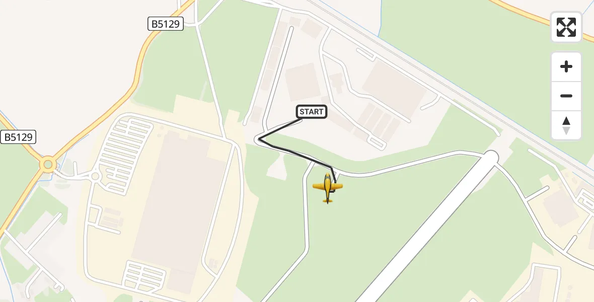 Flight route map: Police Aircraft to Hawarden Airport, Hawarden Airport