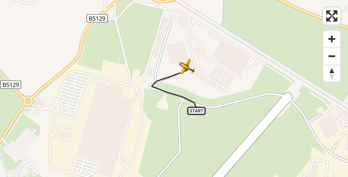 Flight route map: Police Aircraft to Hawarden Airport, Hawarden Airport