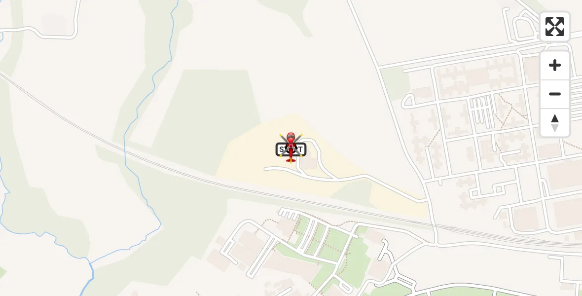 Flight route map: Air Ambulance Helicopter to Cosford, Airbase Avenue