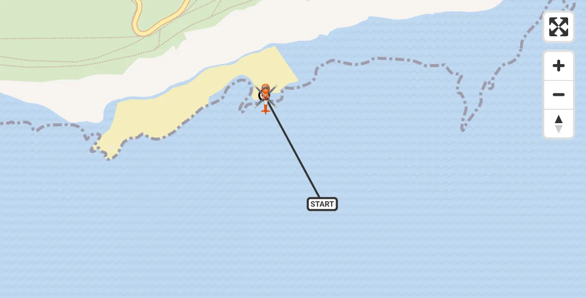 Flight route map: Coastguard Helicopter to Eastbourne, Beachy Head Road