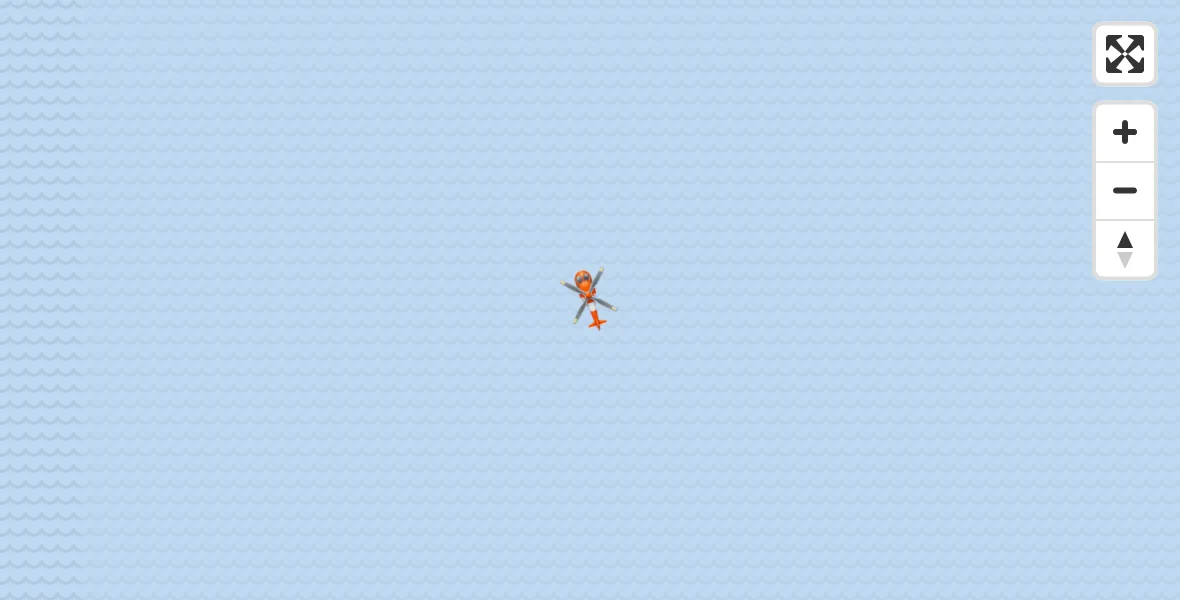 Flight path map showing Coastguard Helicopter route from Inner Seas to Inner Seas