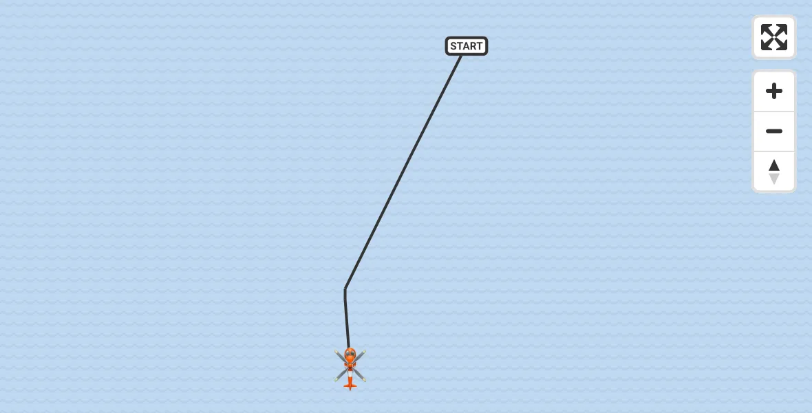 Routekaart van de vlucht: Coastguard Helicopter to North Sea
