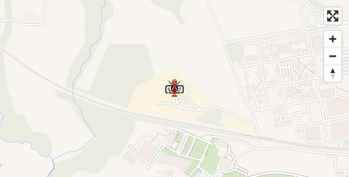 Flight route map: Air Ambulance Helicopter to Cosford, Airbase Avenue