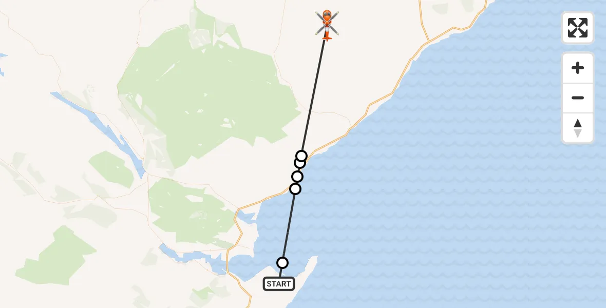 Routekaart van de vlucht: Coastguard Helicopter to Kintradwell, Inver
