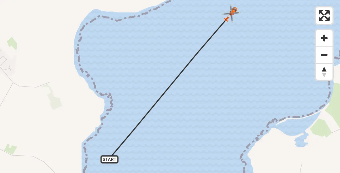Flight route map: Coastguard Helicopter to Kirkwall, Inganess Road