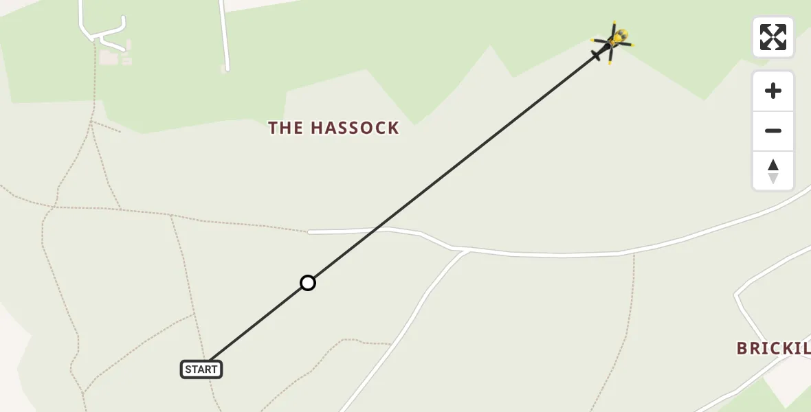 Routekaart van de vlucht: Police Helicopter to Beech, Kings Hill