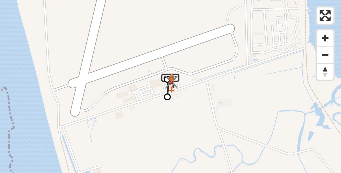 Flight path map showing Coastguard Helicopter route from Caernarfon Airport to Caernarfon Airport