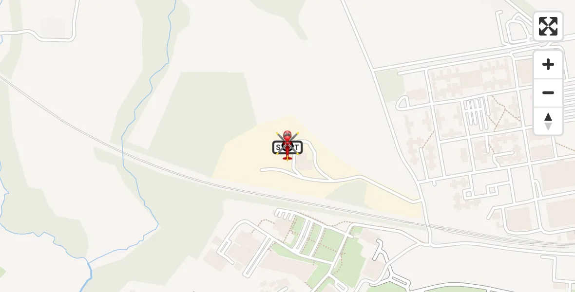 Flight route map: Air Ambulance Helicopter to Cosford, Airbase Avenue