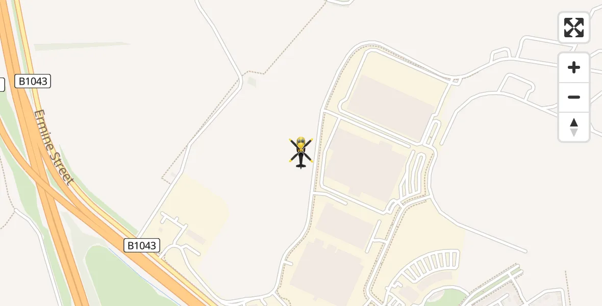 Routekaart van de vlucht:  to Little Stukeley, Barnwell Road