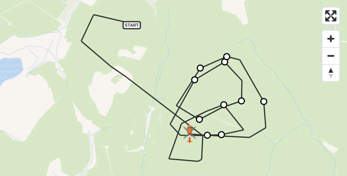 Flight route map: Coastguard Helicopter to St. Breward, St. Breward