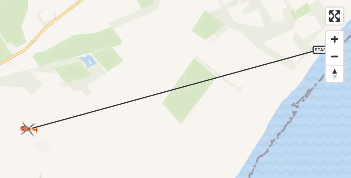 Flight path map showing Coastguard Helicopter route from Hilton of Cadboll to Hilton of Cadboll