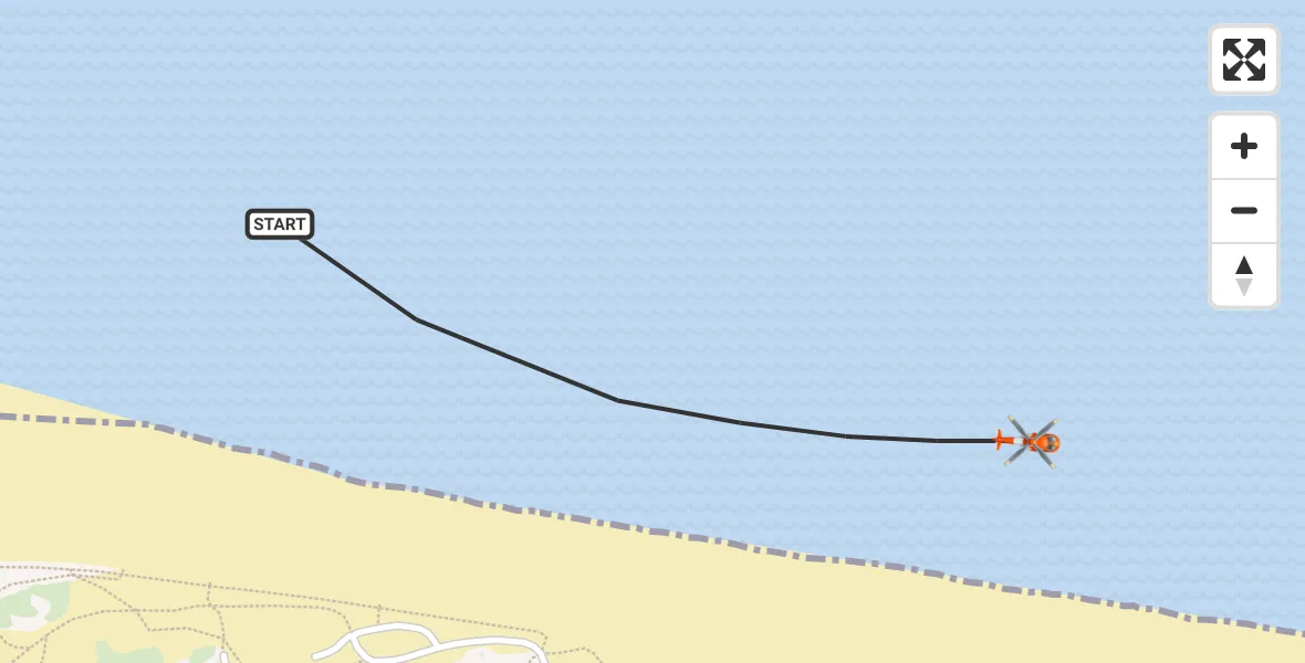 Flight route map: Coastguard Helicopter to Findhorn, Findhorn