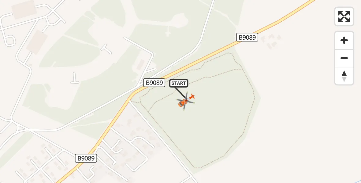 Routekaart van de vlucht: Coastguard Helicopter to Coltfield, B9089