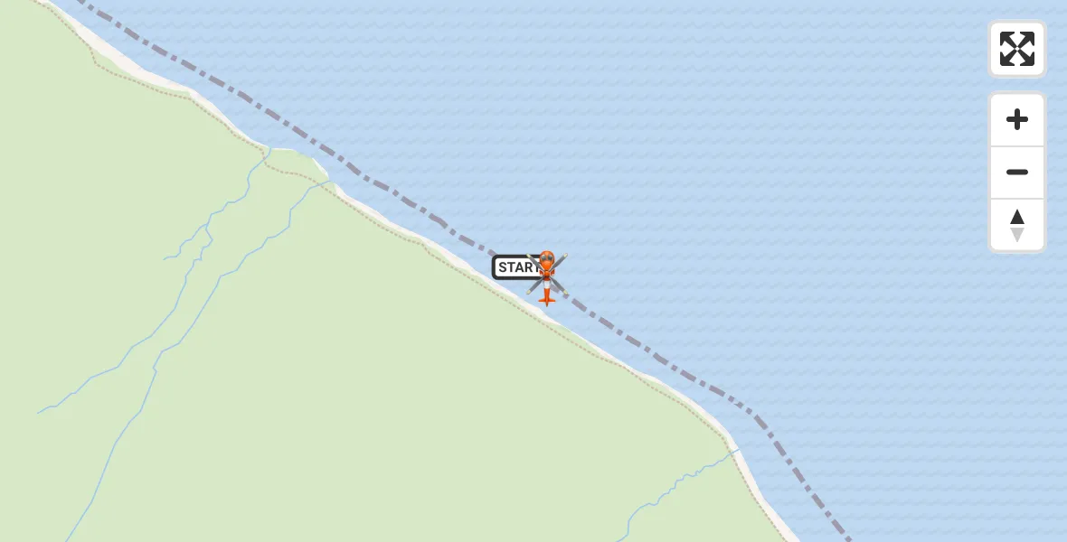 Flight path map showing Coastguard Helicopter route from Inner Seas to Inner Seas