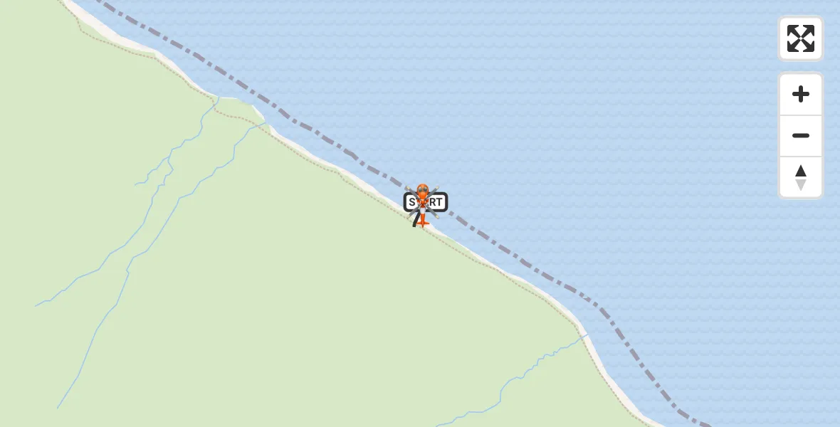 Flight path map showing Coastguard Helicopter route from Inner Seas to Inner Seas