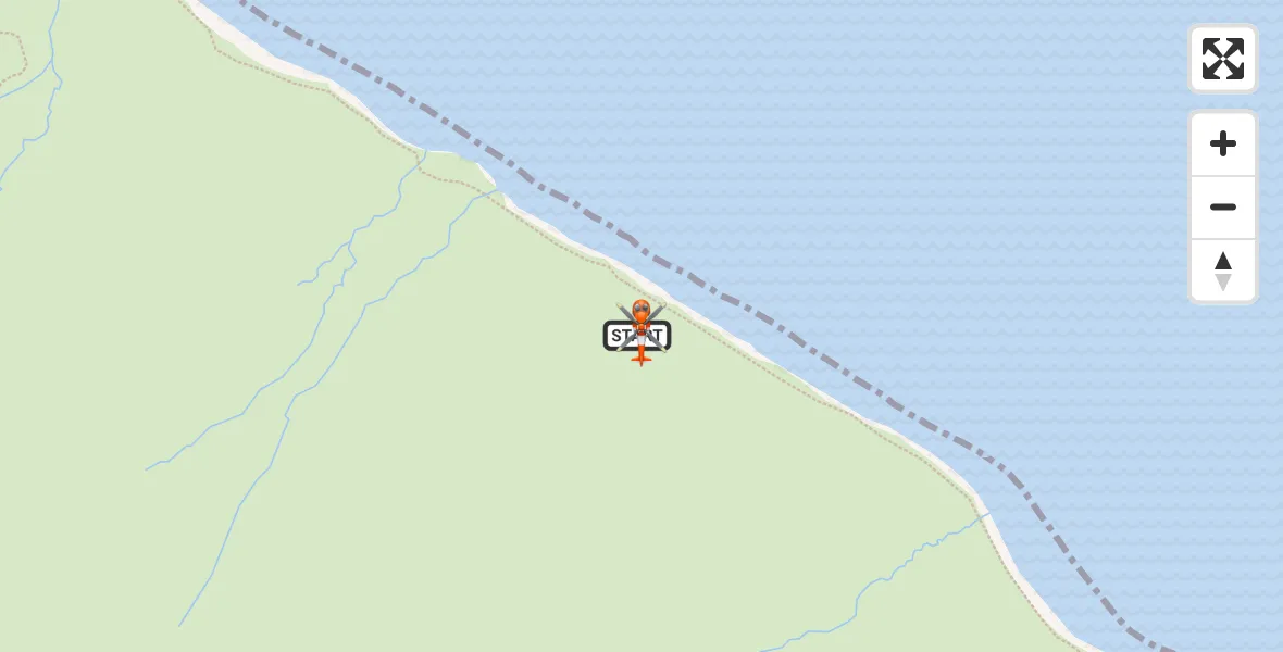 Flight path map showing Coastguard Helicopter route from Inner Seas to Inner Seas
