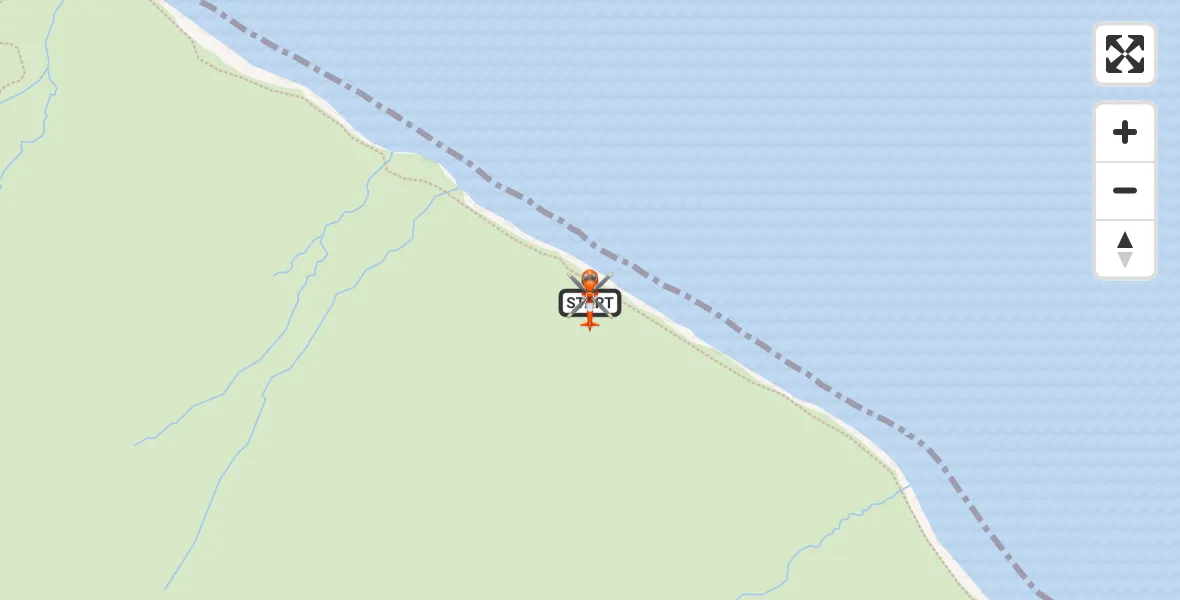 Flight path map showing Coastguard Helicopter route from Inner Seas to Inner Seas
