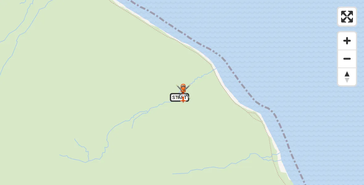 Flight path map showing Coastguard Helicopter route from Inner Seas to Inner Seas