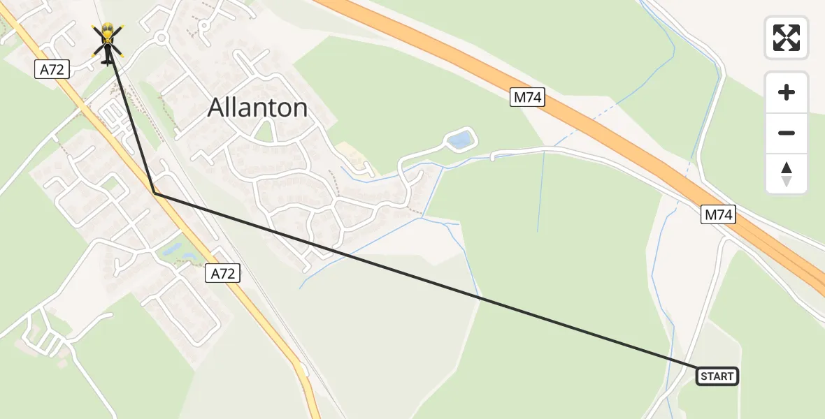 Routekaart van de vlucht: Police Helicopter to Ferniegair, Kennoway Crescent