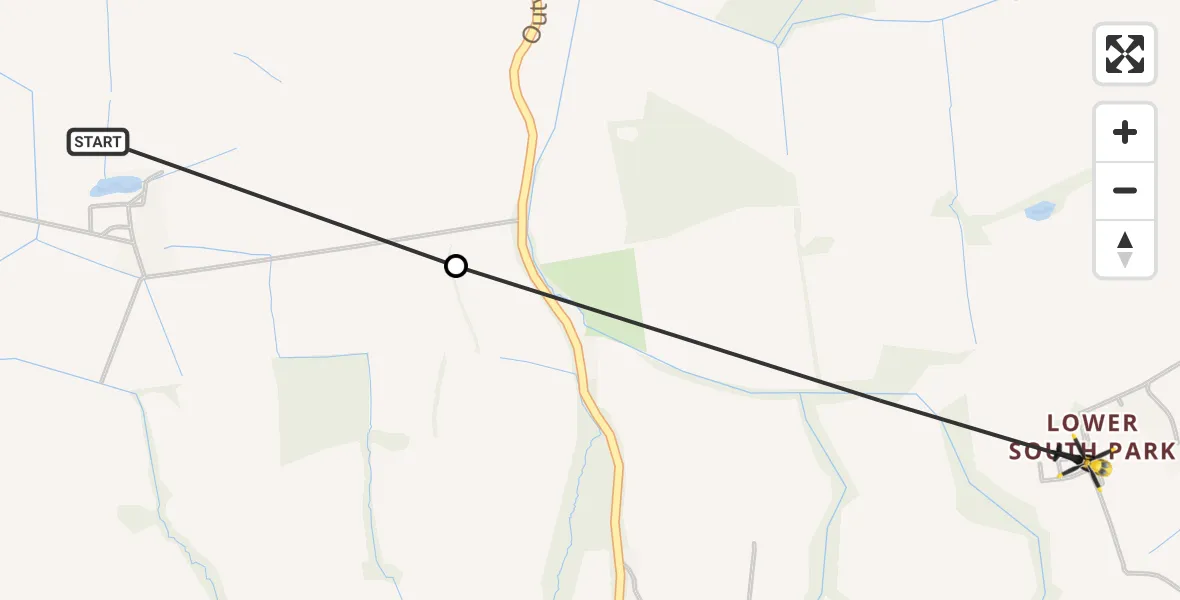 Routekaart van de vlucht: Police Helicopter to Tandridge, South Park Lane