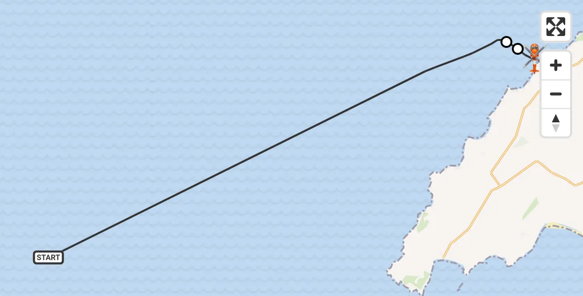 Flight route map: Coastguard Helicopter to Tudweiliog, Tudweiliog