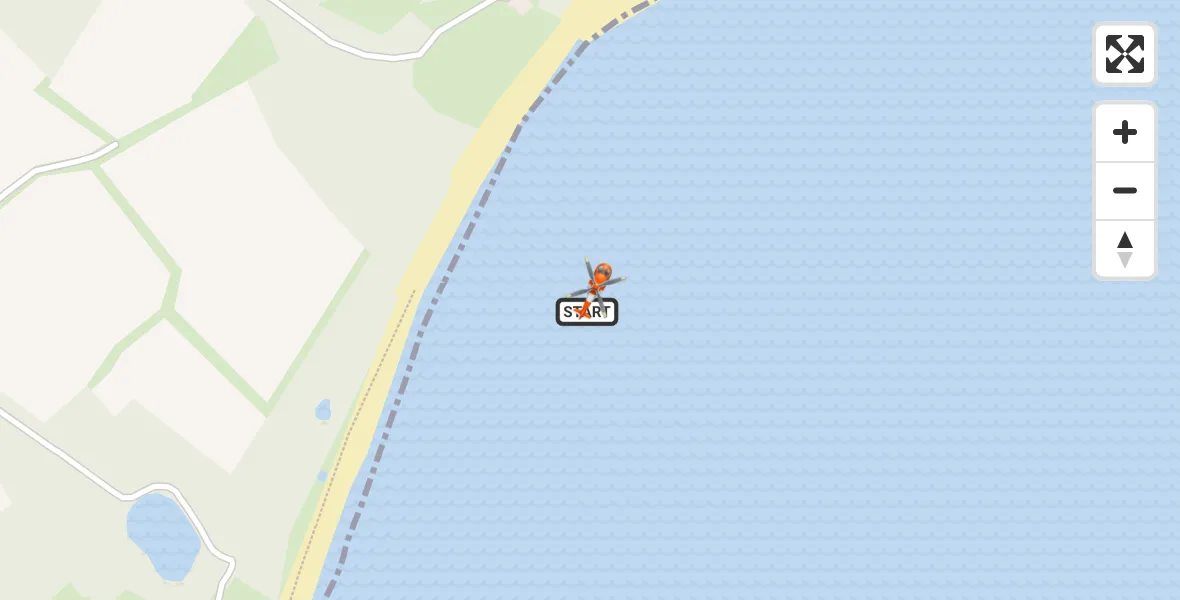 Flight route map: Coastguard Helicopter to Calshot, Stanswood Road