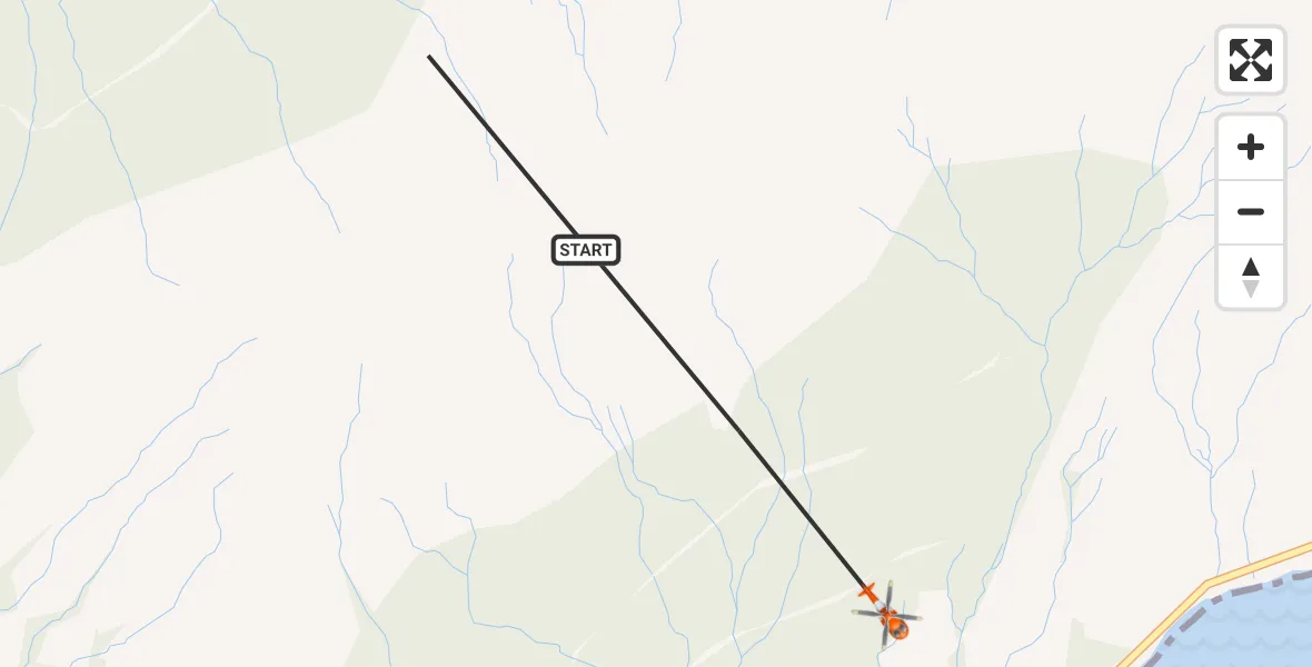 Routekaart van de vlucht: Coastguard Helicopter to North Ballachulish, B863