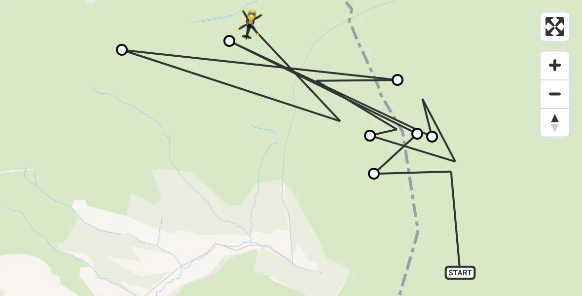 Routekaart van de vlucht: Police Helicopter to Llandegla, Llandegla