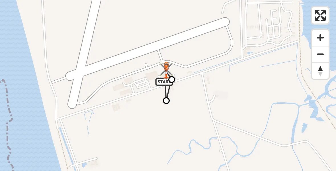 Flight path map showing Coastguard Helicopter route from Caernarfon Airport to Caernarfon Airport