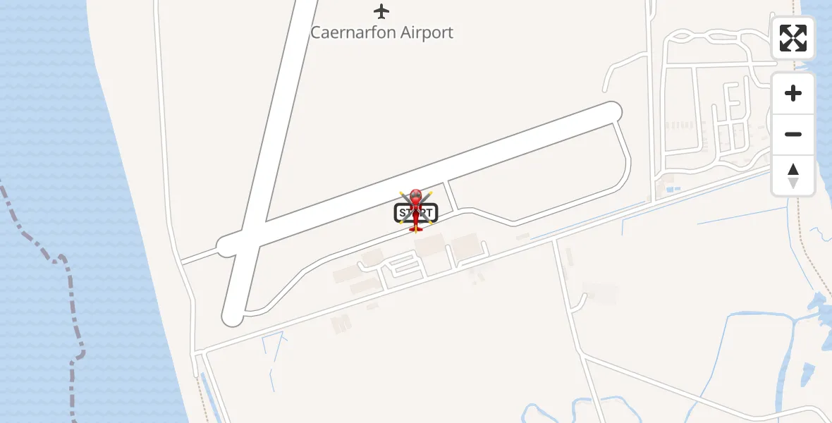 Routekaart van de vlucht: Air Ambulance Helicopter to Caernarfon Airport