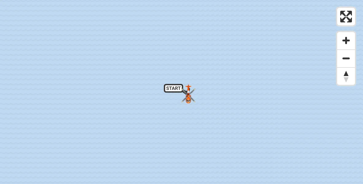 Flight route map: Coastguard Helicopter to North Sea, North Sea