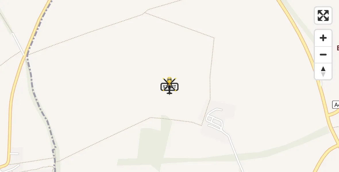 Flight route map: Police Helicopter to Shipton-on-Cherwell, Upper Campsfield Road