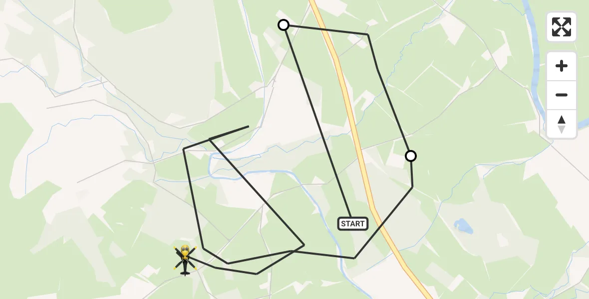 Flight route map: Police Helicopter to Llanover, Llanover