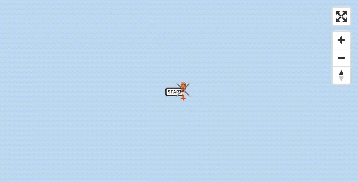 Flight route map: Coastguard Helicopter to North Sea, North Sea