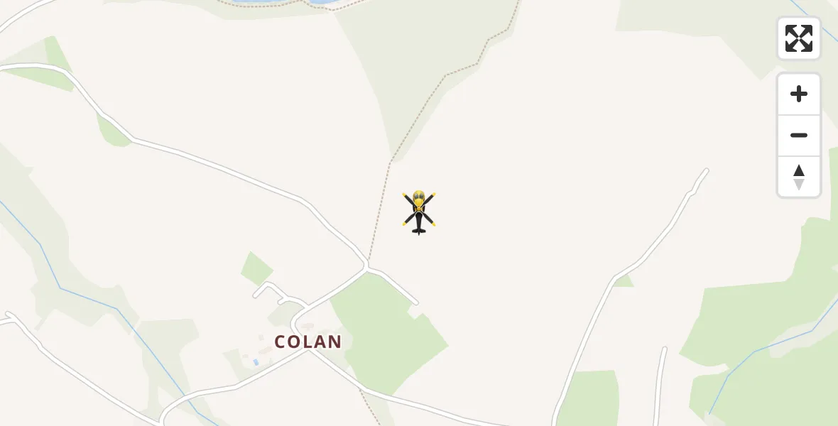 Routekaart van de vlucht: Police Helicopter to St. Columb Major, St. Columb Major