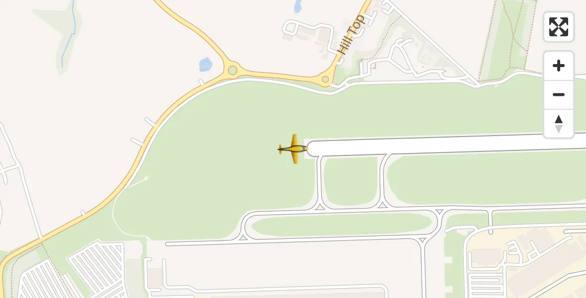 Flight route map: Police Aircraft to East Midlands Airport