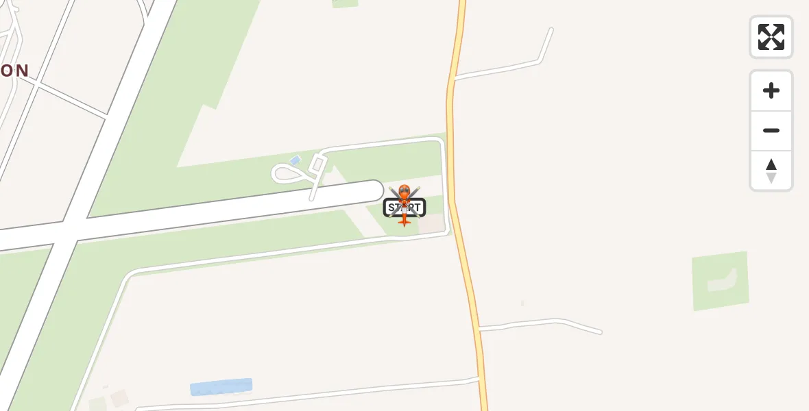 Flight route map: Coastguard Helicopter to Humberside Airport, Humberside Airport