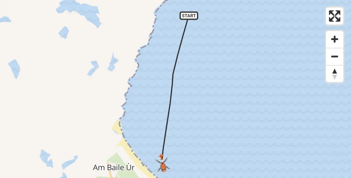 Flight route Coastguard Helicopter Inner Seas - Inner Seas, 02 February 2026, 15:51