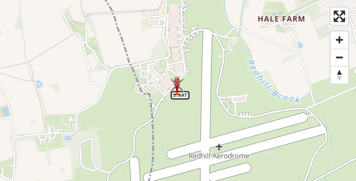 Flight route Air Ambulance Helicopter Redhill Aerodrome - Redhill Aerodrome, 02 February 2026, 18:20