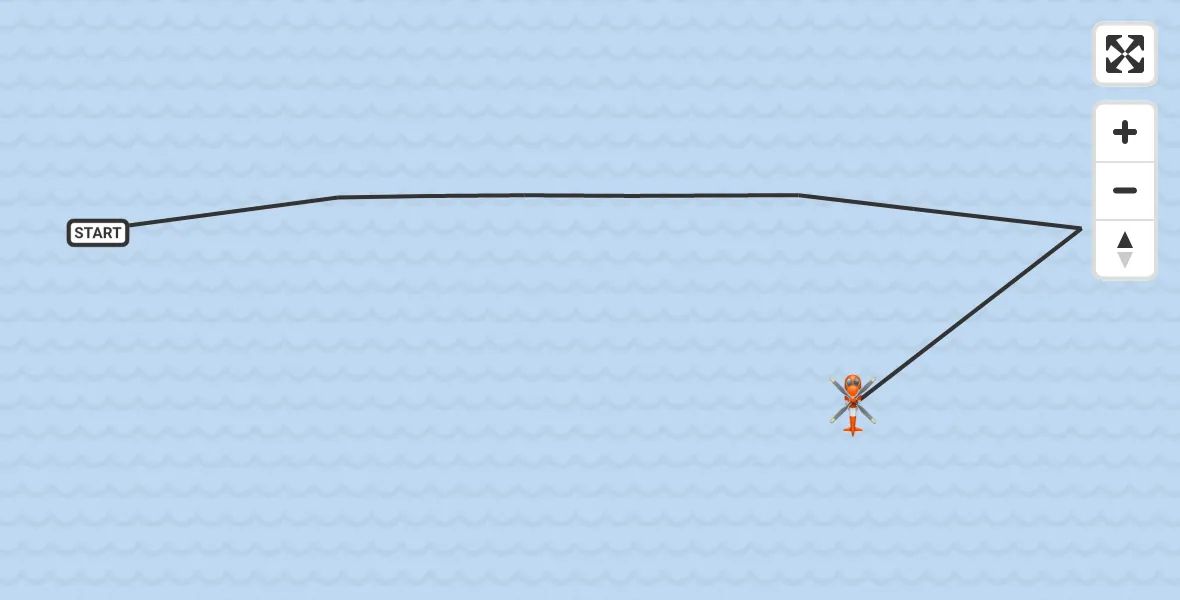 Flight route map: Coastguard Helicopter to English Channel, English Channel