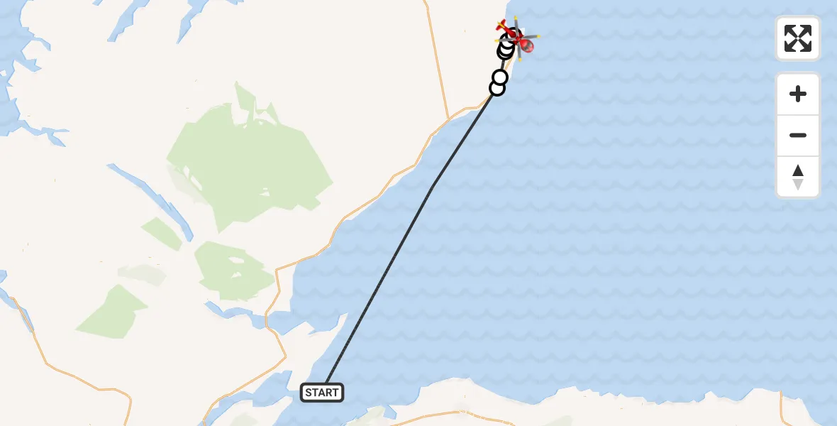 Flight route map: Air Ambulance Helicopter to Wick John O'Groats Airport, Wick John O'Groats Airport