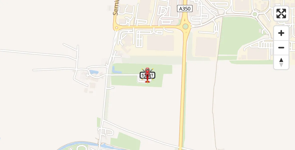 Routekaart van de vlucht: Air Ambulance Helicopter to Wiltshire Air Ambulance