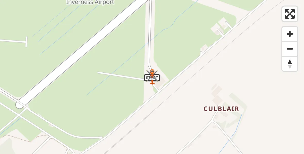 Flight route map: Coastguard Helicopter to Inverness Airport, Inverness Airport