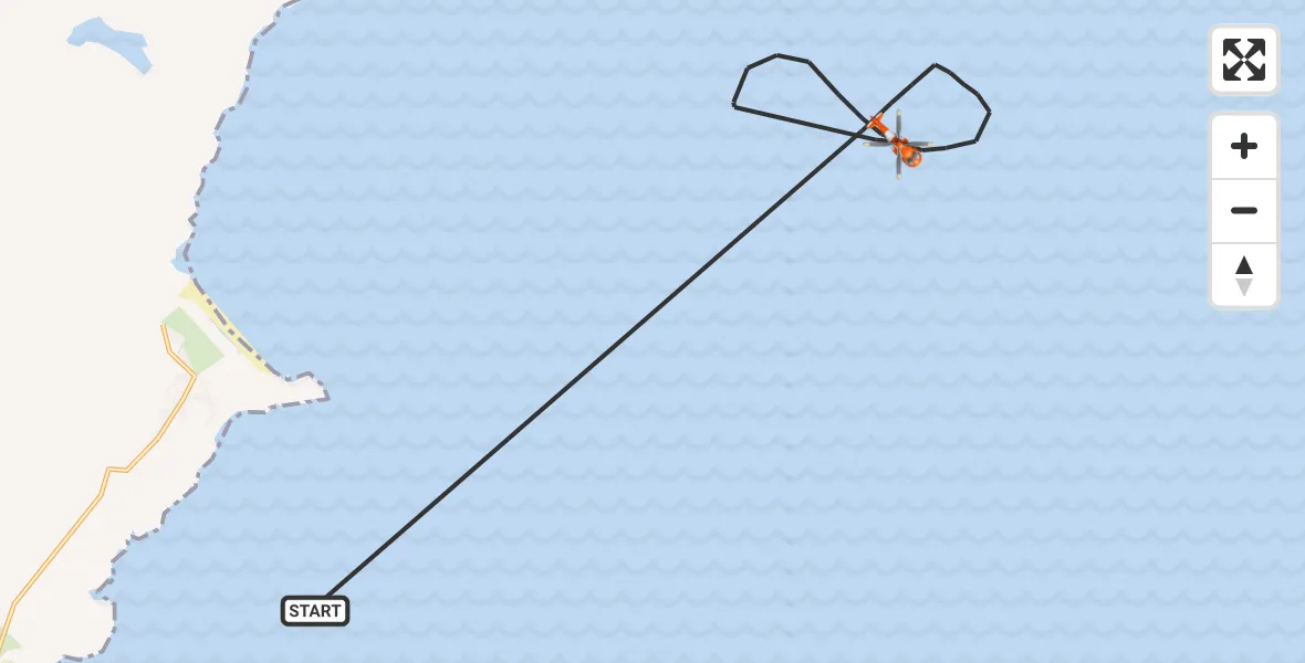 Flight route map: Coastguard Helicopter to Inner Seas, Inner Seas