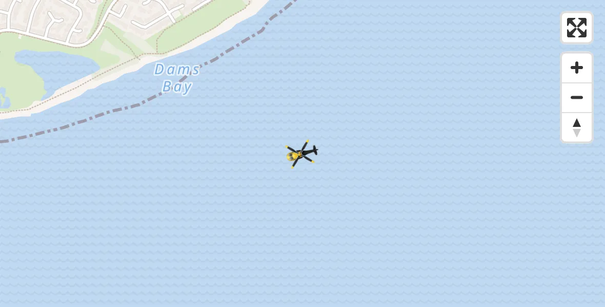 Routekaart van de vlucht: Police Helicopter to Rhoose, Heol Pearetree