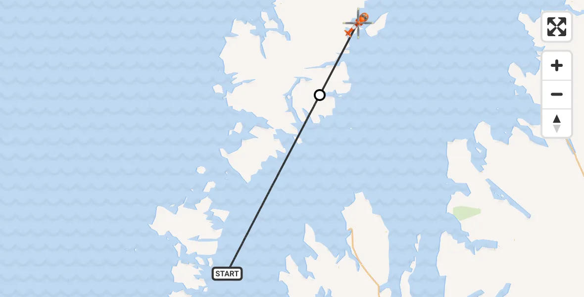 Flight route map: Coastguard Helicopter to Stornoway Airport, Stornoway Airport