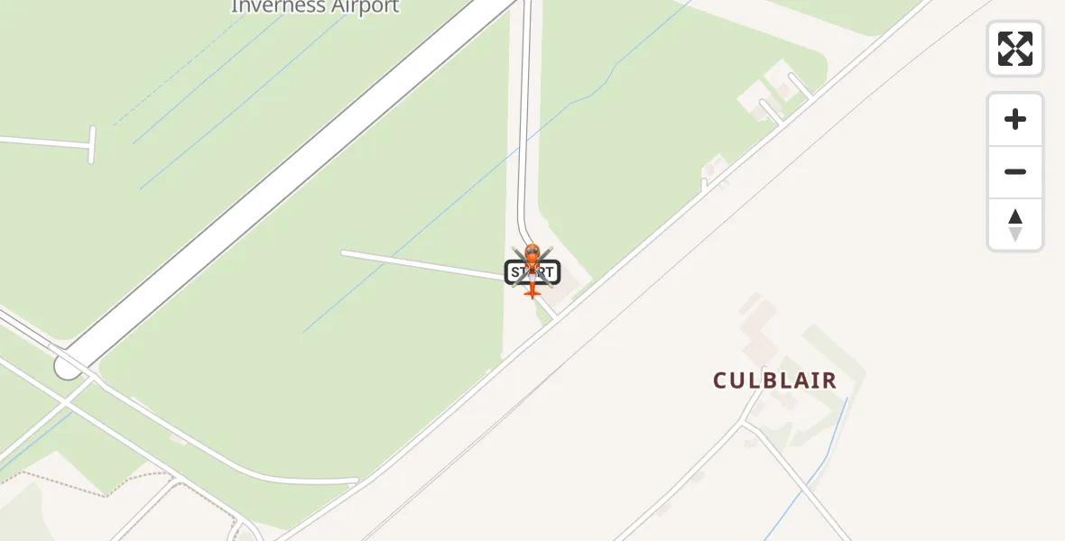 Flight route map: Coastguard Helicopter to Inverness Airport, Inverness Airport