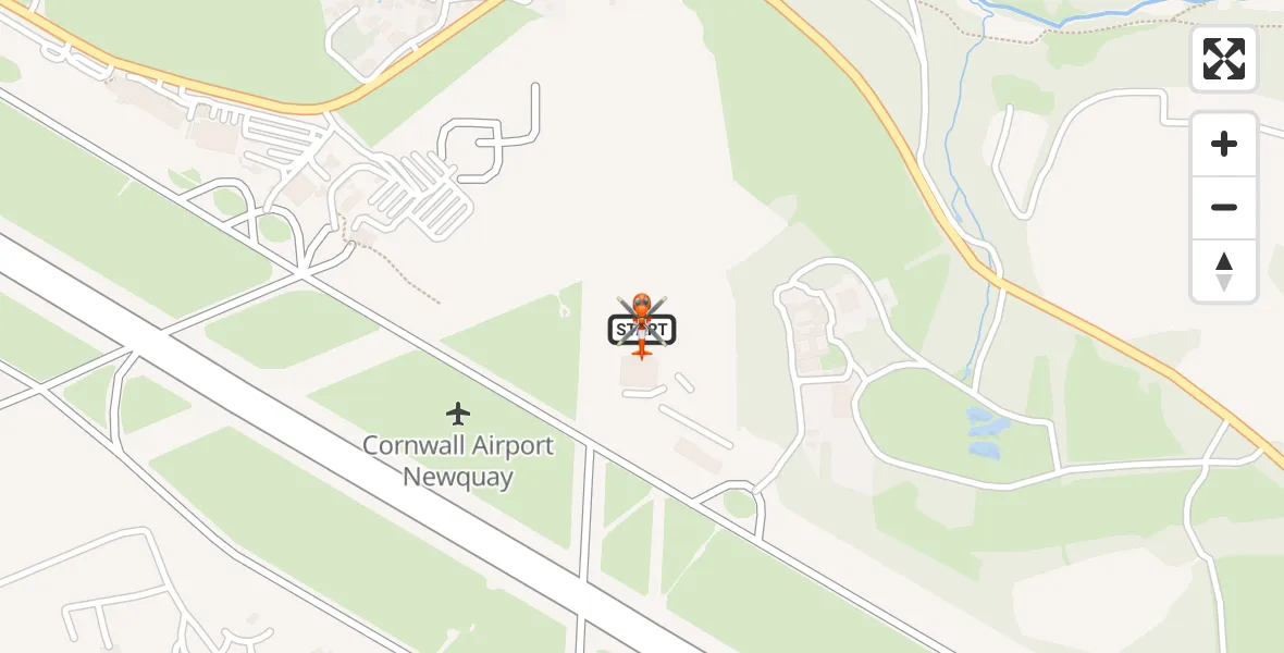 Routekaart van de vlucht: Coastguard Helicopter to Cornwall Airport Newquay, Cornwall Airport Newquay