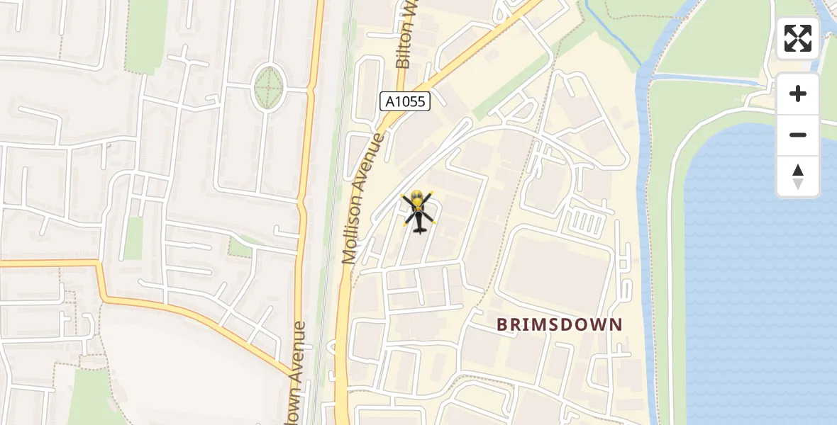 Flight route map: Police Helicopter to London Borough of Enfield, Brancroft Way