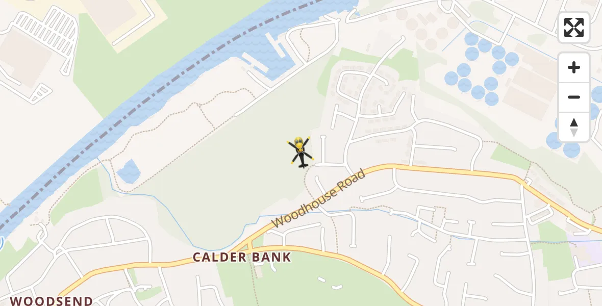 Routekaart van de vlucht: Police Helicopter to Urmston, Bent Lanes